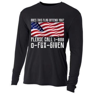 If This Flag Offend You Call 1 888-0-Fux-Given Cooling Performance Long Sleeve Crew