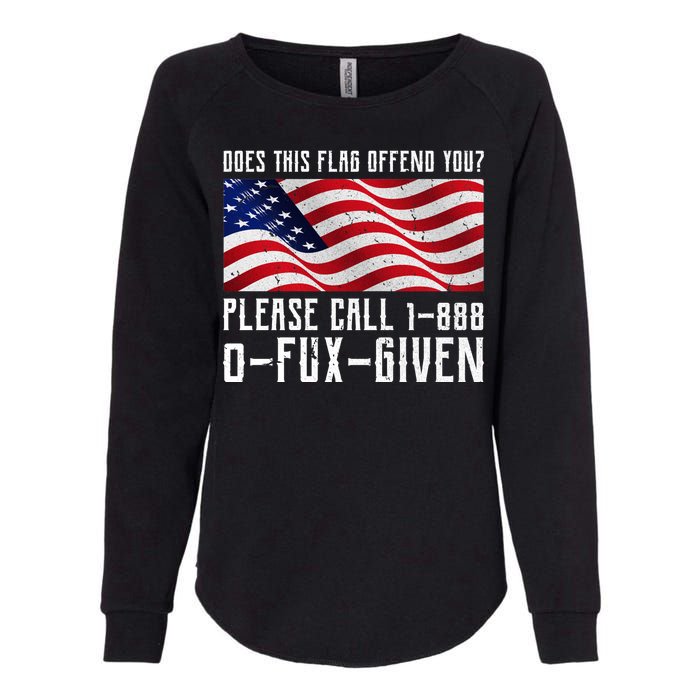 If This Flag Offend You Call 1 888-0-Fux-Given Womens California Wash Sweatshirt