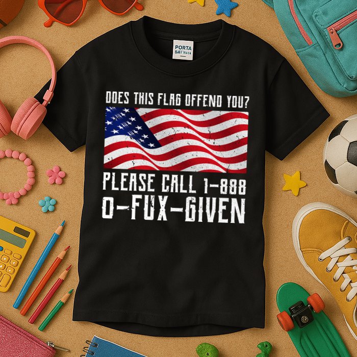 If This Flag Offend You Call 1 888-0-Fux-Given Kids T-Shirt