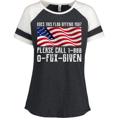 If This Flag Offend You Call 1 888-0-Fux-Given Enza Ladies Jersey Colorblock Tee