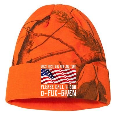 If This Flag Offend You Call 1 888-0-Fux-Given Kati Licensed 12" Camo Beanie