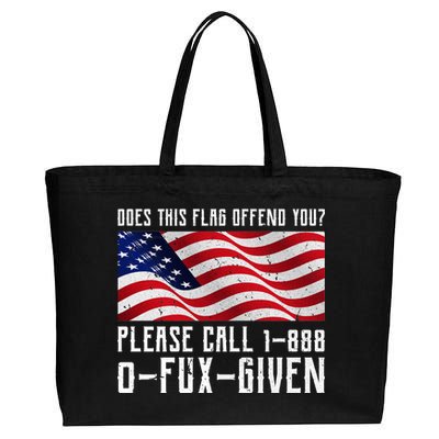 If This Flag Offend You Call 1 888-0-Fux-Given Cotton Canvas Jumbo Tote