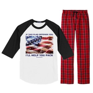 If This Flag Offends You I'll Help You Pack Raglan Sleeve Pajama Set