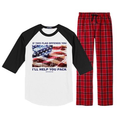 If This Flag Offends You I'll Help You Pack Raglan Sleeve Pajama Set