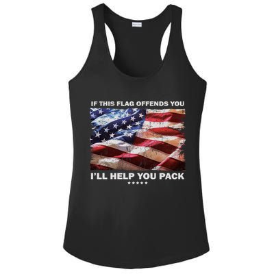 If This Flag Offends You I'll Help You Pack Ladies PosiCharge Competitor Racerback Tank