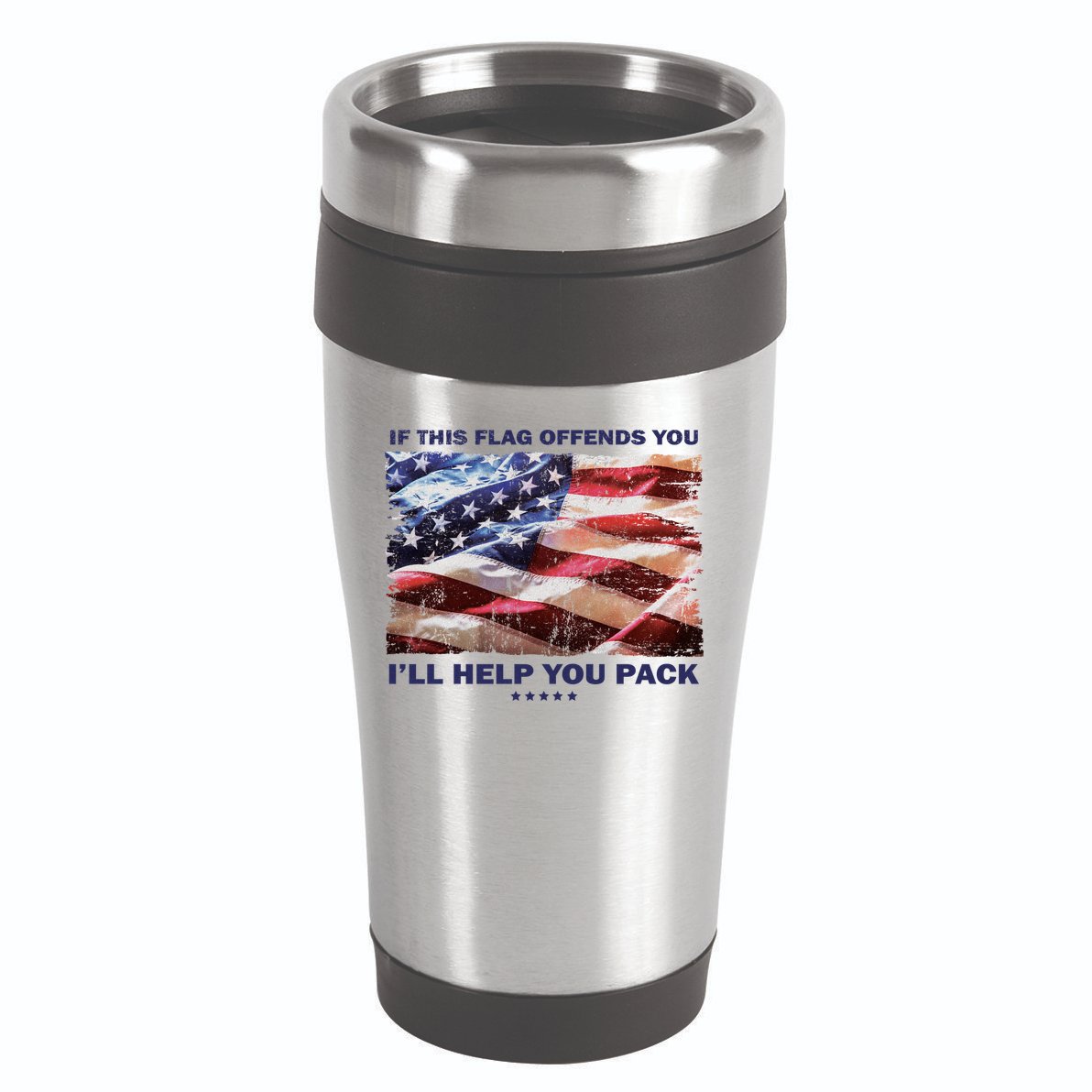 If This Flag Offends You I'll Help You Pack 16oz Travel Tumbler
