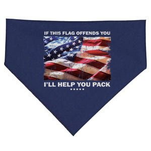 If This Flag Offends You I'll Help You Pack USA-Made Doggie Bandana