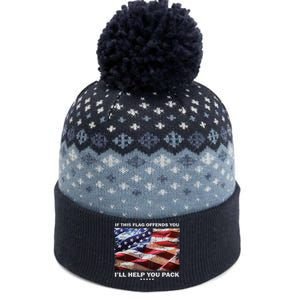 If This Flag Offends You I'll Help You Pack The Baniff Cuffed Pom Beanie