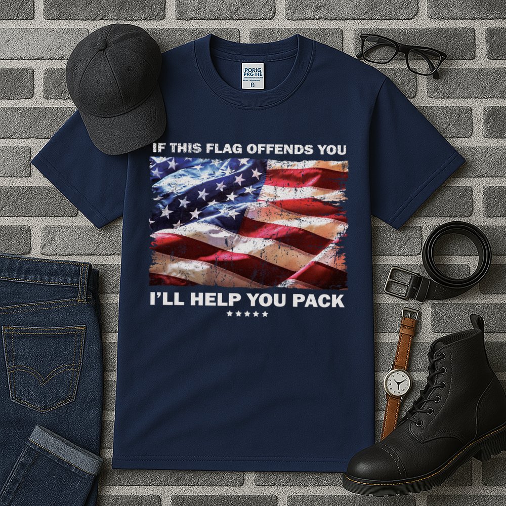If This Flag Offends You I'll Help You Pack Tall T-Shirt