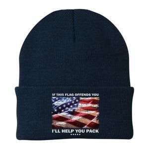 If This Flag Offends You I'll Help You Pack Knit Cap Winter Beanie