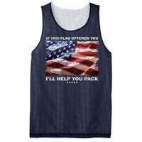 If This Flag Offends You I'll Help You Pack Mesh Reversible Basketball Jersey Tank