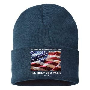 If This Flag Offends You I'll Help You Pack Sustainable Knit Beanie