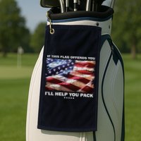 If This Flag Offends You I'll Help You Pack Golf Towel