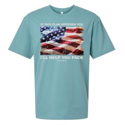 If This Flag Offends You I'll Help You Pack Sueded Cloud Jersey T-Shirt