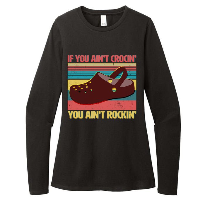 If You Ain't Crocin' You Ain't Rockin' Womens CVC Long Sleeve Shirt