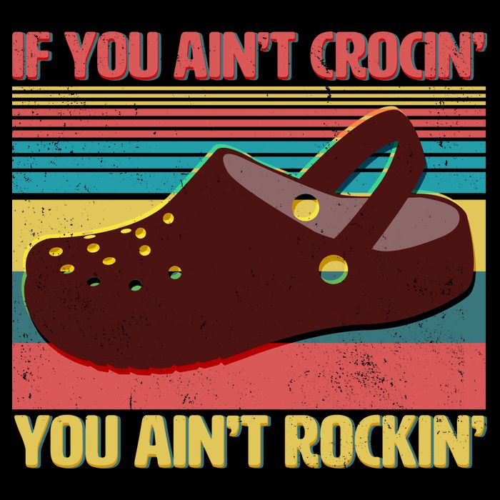 If You Ain't Crocin' You Ain't Rockin' Short Acrylic Beanie