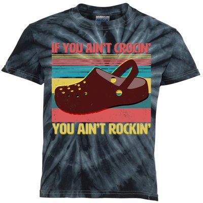 If You Ain't Crocin' You Ain't Rockin' Kids Tie-Dye T-Shirt