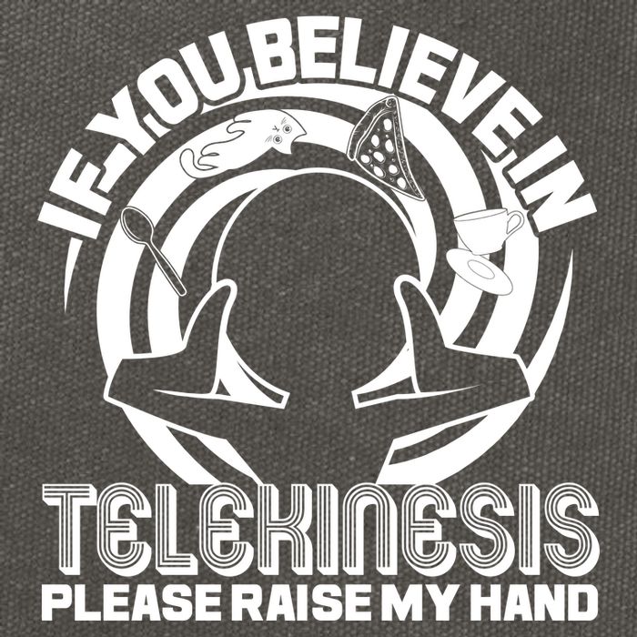 If You Believe In Telekinesis Raise My Hand Cotton Canvas Backpack