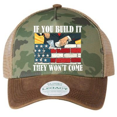 If You Build It They Won't Come Funny Trump Legacy Tie Dye Trucker Hat