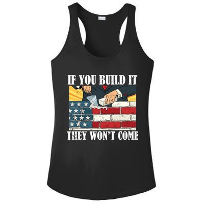 If You Build It They Won't Come Funny Trump Ladies PosiCharge Competitor Racerback Tank