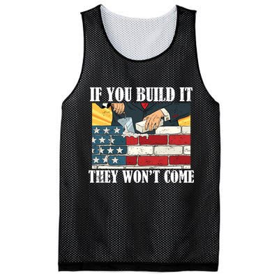 If You Build It They Won't Come Funny Trump Mesh Reversible Basketball Jersey Tank