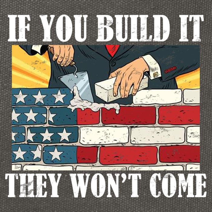 If You Build It They Won't Come Funny Trump Cotton Canvas Backpack