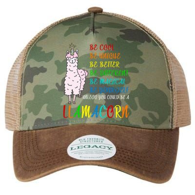 If You Can be Anything Be A Llamacorn Legacy Tie Dye Trucker Hat