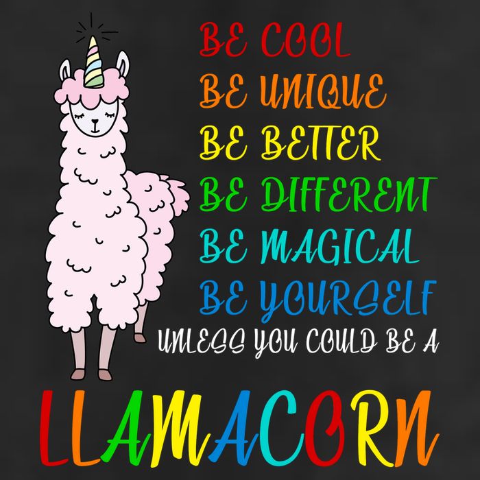 If You Can be Anything Be A Llamacorn 7 Panel Mesh Trucker Snapback Hat