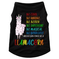 If You Can be Anything Be A Llamacorn Doggie Tank