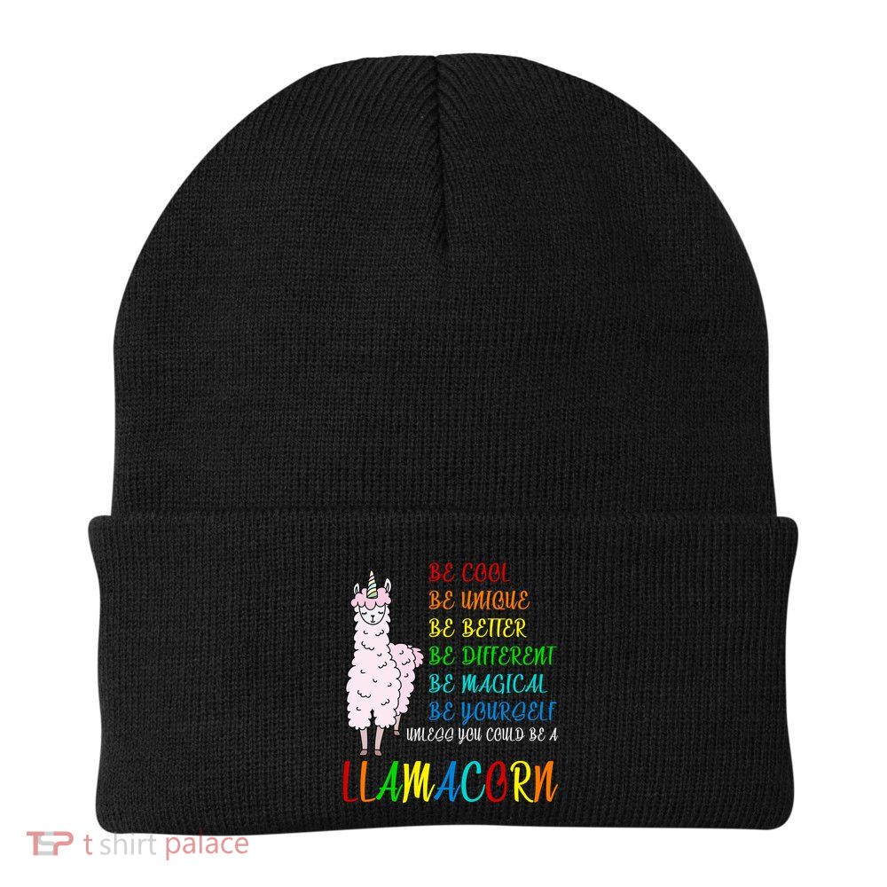 If You Can be Anything Be A Llamacorn Beanie