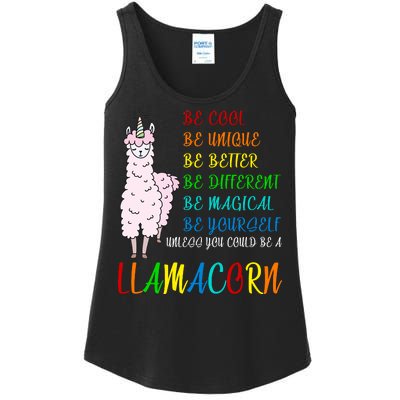 If You Can be Anything Be A Llamacorn Ladies Essential Tank