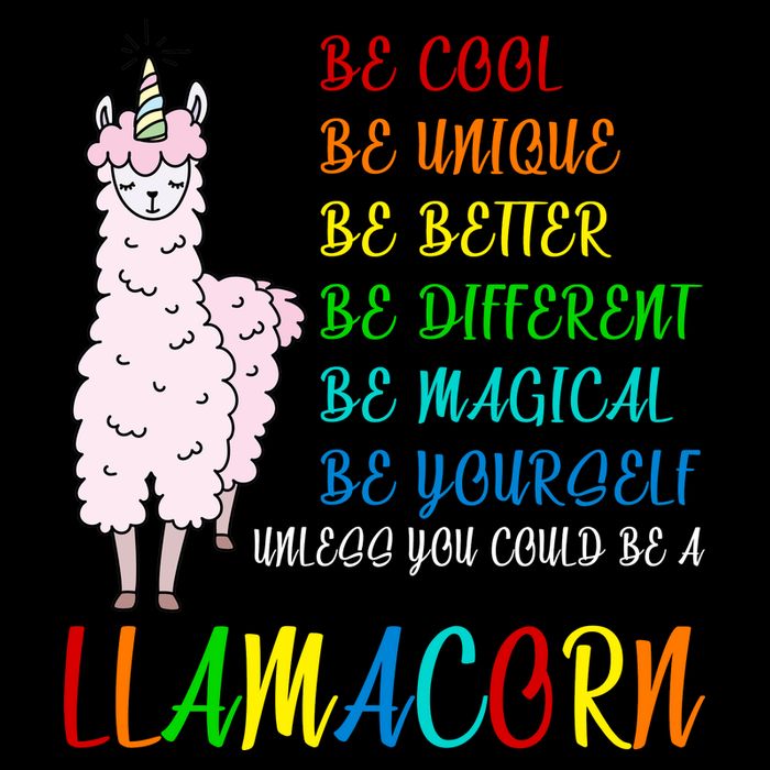 If You Can be Anything Be A Llamacorn 16 in Basic Backpack