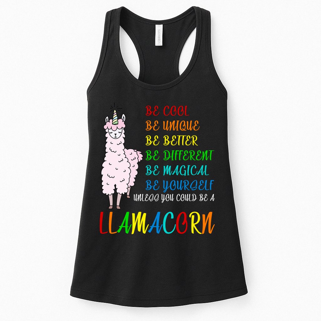 If You Can be Anything Be A Llamacorn Womens Tank Top