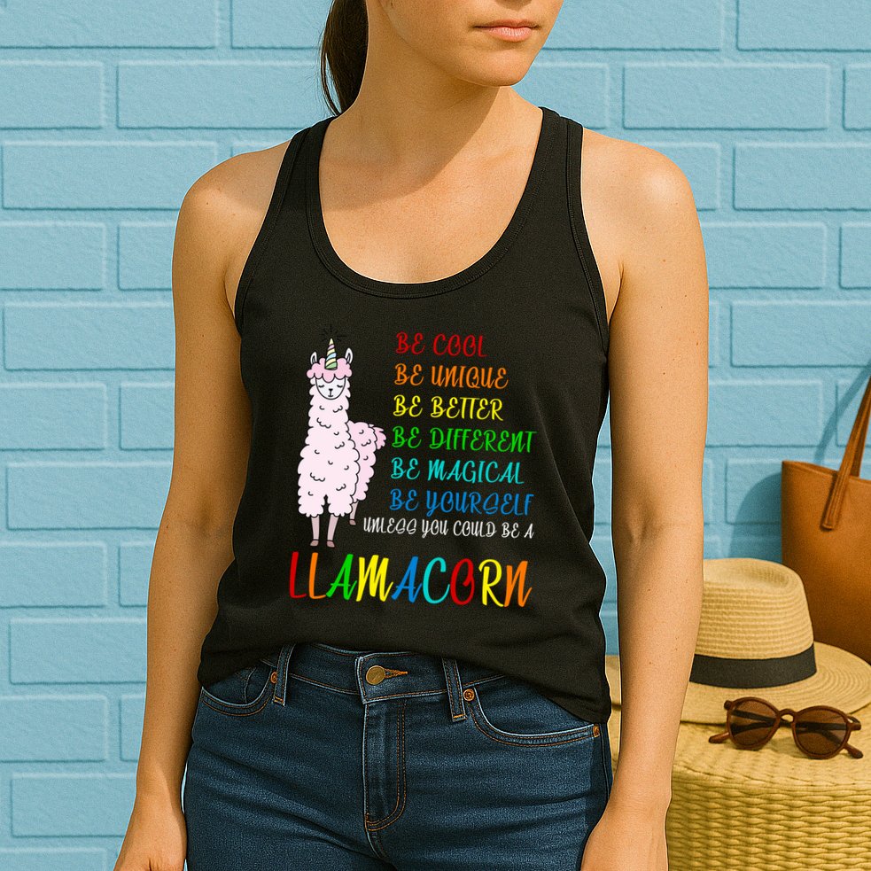 If You Can be Anything Be A Llamacorn Womens Tank Top