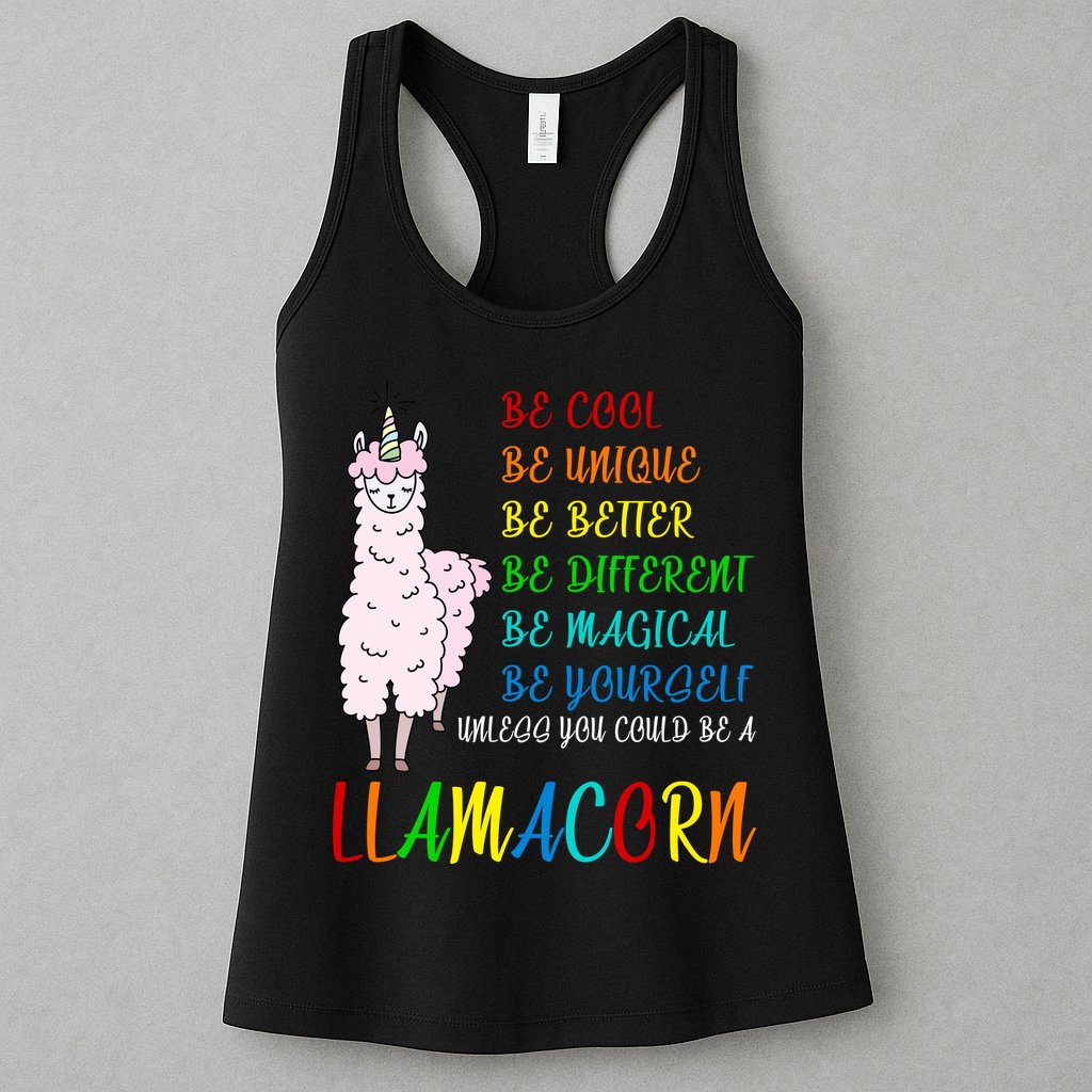 If You Can be Anything Be A Llamacorn Womens Tank Top