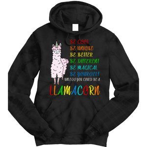 If You Can be Anything Be A Llamacorn Tie Dye Hoodie