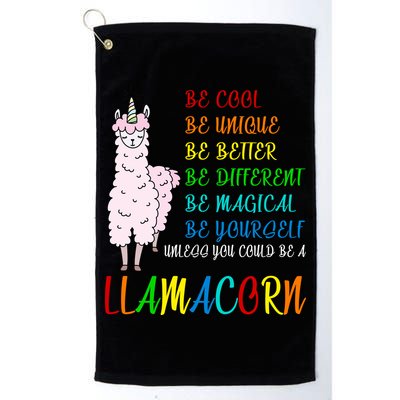 If You Can be Anything Be A Llamacorn Golf Towel