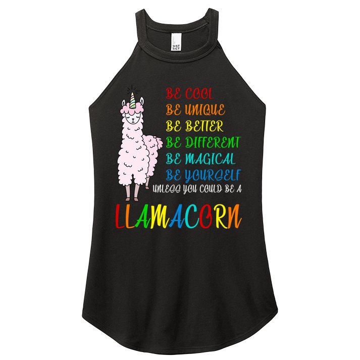 If You Can be Anything Be A Llamacorn Women's Perfect Tri Rocker Tank