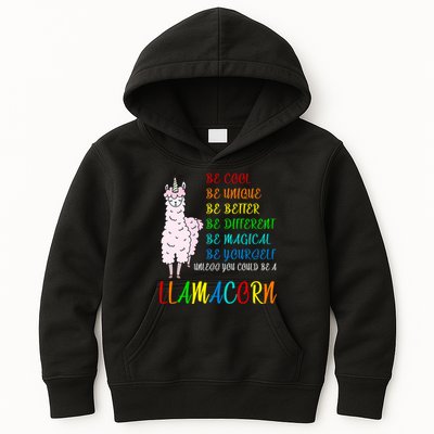 If You Can be Anything Be A Llamacorn Kids Hoodie
