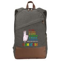 If You Can be Anything Be A Llamacorn Cotton Canvas Backpack