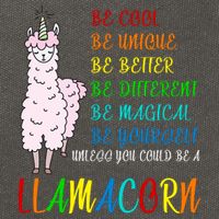 If You Can be Anything Be A Llamacorn Cotton Canvas Backpack