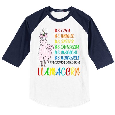 If You Can be Anything Be A Llamacorn Baseball Sleeve Shirt