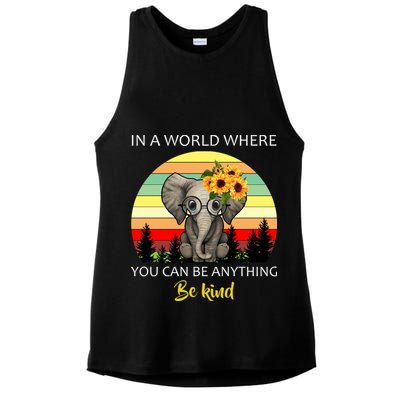 If You Can Be Anything Be Kind In This World Ladies PosiCharge Tri-Blend Wicking Tank