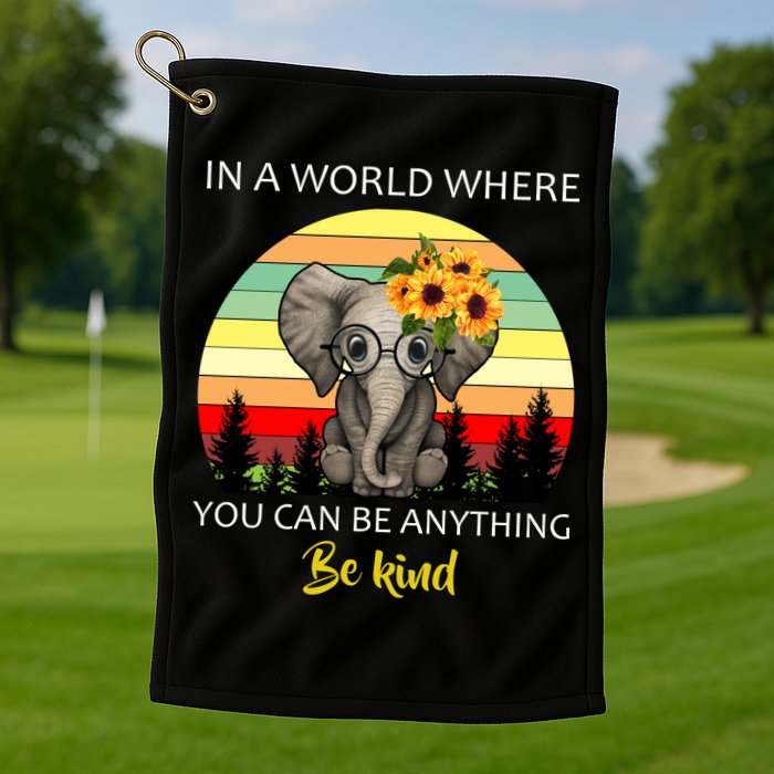 If You Can Be Anything Be Kind In This World Golf Towel