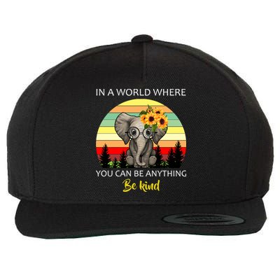 If You Can Be Anything Be Kind In This World Wool Snapback Cap
