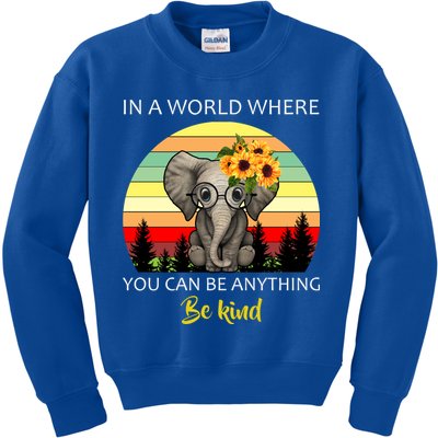 If You Can Be Anything Be Kind In This World Kids Sweatshirt