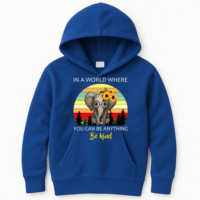 If You Can Be Anything Be Kind In This World Kids Hoodie