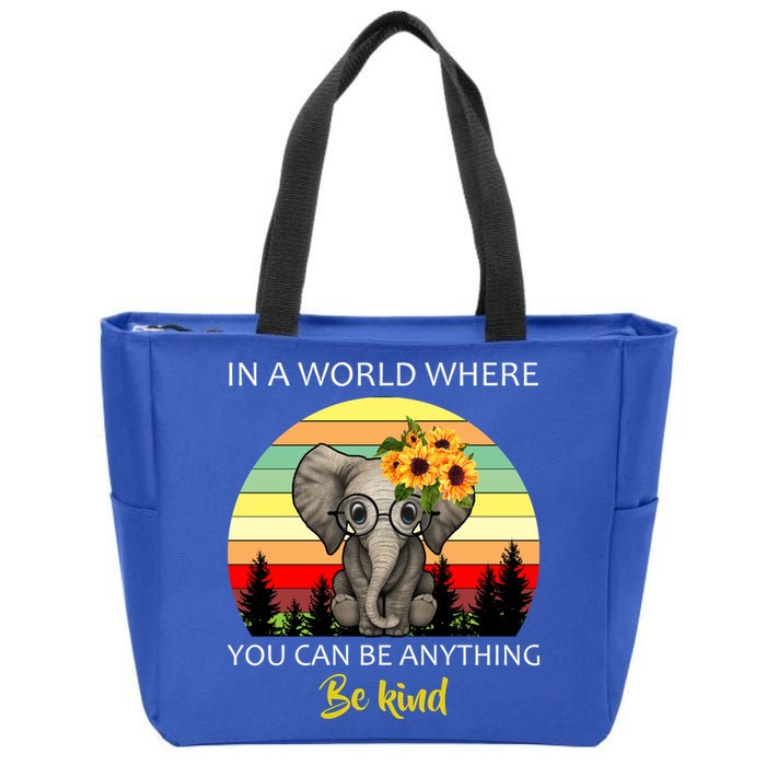 If You Can Be Anything Be Kind In This World Zip Tote Bag