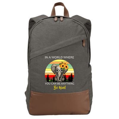 If You Can Be Anything Be Kind In This World Cotton Canvas Backpack
