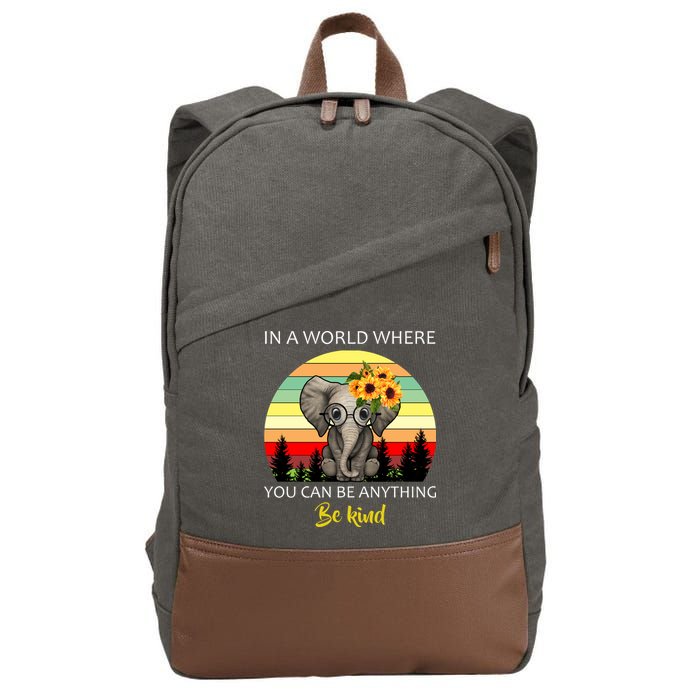 If You Can Be Anything Be Kind In This World Cotton Canvas Backpack